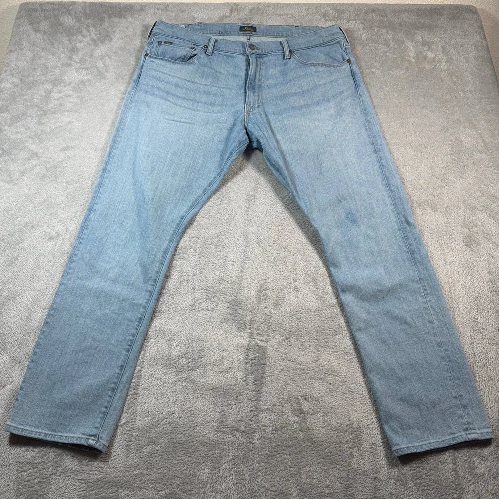 Polo Ralph Lauren Jeans Sullivan Slim Mens 38x30 Light Blue Stretch Straight Leg